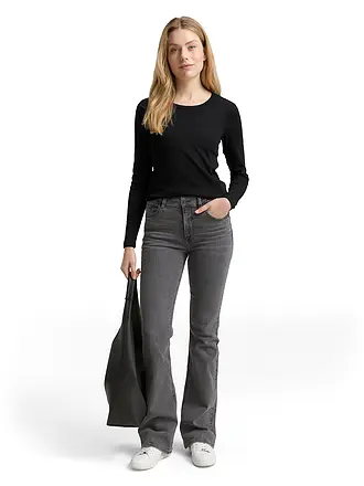 TOM TAILOR | Langarmshirt | schwarz